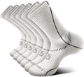 BULLIANT Compression Socks for Men 6Pairs, Athletic Crew Socks Cushioned For by BULLIANT