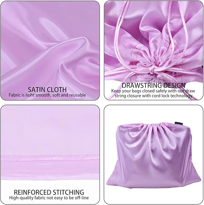 6 Pack Dust Bags for Handbags Silk Dust Cover Bag for Handbags Purses Shoes - Image 6