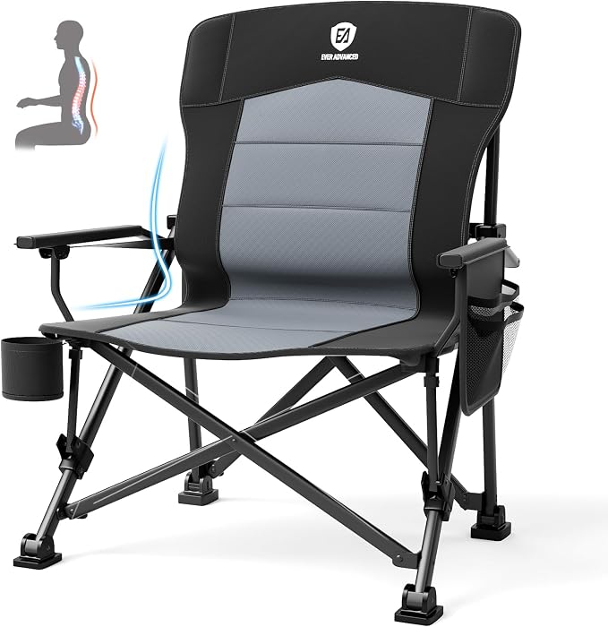 EVER ADVANCED Oversized Folding Camping Chair by EVERADVANCED