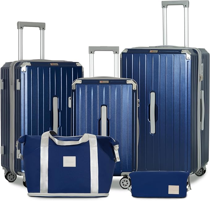 Romswi Suitcase Set with TSA Lock Cup Holder, Hardside Spinner Suitcase with by Romswi