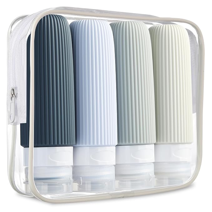 Travel Bottles for Toiletries, Tsa Approved 3oz Portable Travel Bottles by Mrsdry
