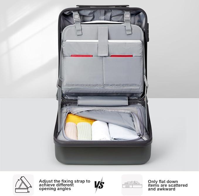 Hanke 16 Inch Underseat Carry On Luggage Hard Shell Suitcases - Image 8