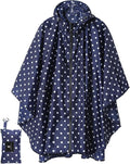 SaphiRose Unisex Rain Poncho Raincoat Hooded by SaphiRose