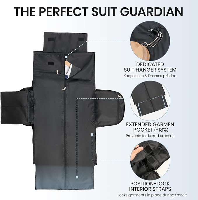 Fanwoli 3-in-1 Rolling Garment Bag - Image 5