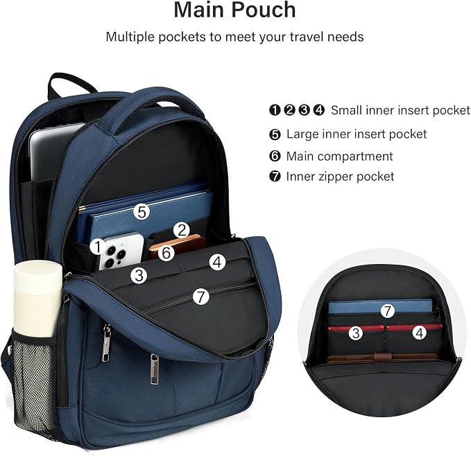MILADA Travel Backpack For Men Laptop Backpack Women Business Carry On Backpack - Image 6