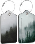 Misty Foggy Mountain 2 PCS Luggage Tags, Privacy Cover ID Label by DEMACYA