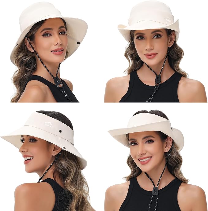 Sun Hats for Women Bucket Hat UV Protection Fishing Hat Wide Brim Safari Hats 2 - Image 2
