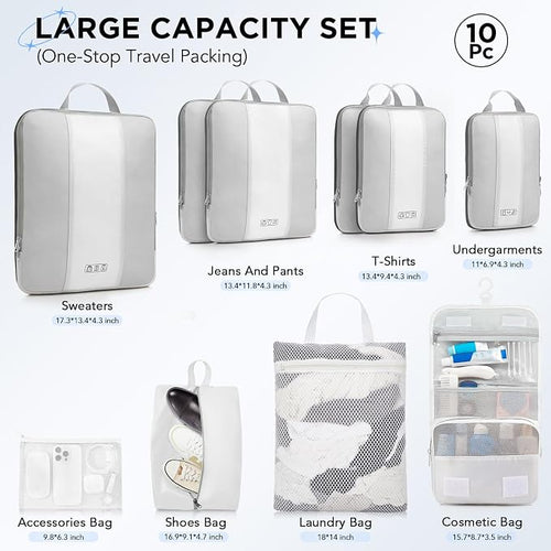 10 Set Compression Packing Cubes - Image 2