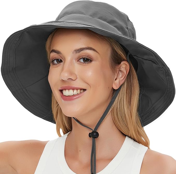 Sun Hats for Women Men UV Protection Wide Brim Bucket Hat by vidsel