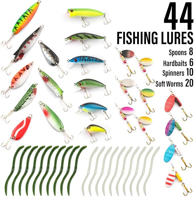 Dr.Fish Fishing Rod and Reel Combos 125-Pieces Telescopic Spinning Pole Reel - Image 2