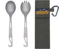 SANTTA Titanium Camping Utensil Set, Titanium Spork, Spoon Fork & Bottle Opener by SANTTAOUTDOOR