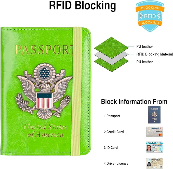 Passport Holder for Travel Passport Cover for Men Passport Wallet Case - Image 2