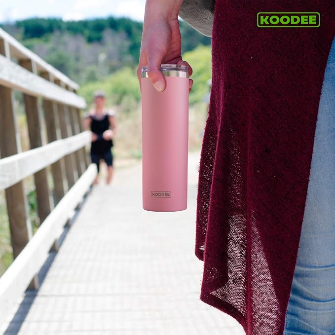 koodee 20 oz Stainless Steel Skinny Tumblers Double Wall Insulated Water - Image 7