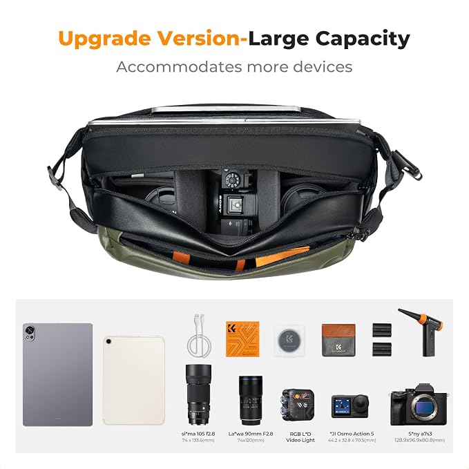 K&F Concept 2 in 1 Sling Bag Everyday Shoulder Bag & Multifunction Photography - Image 2