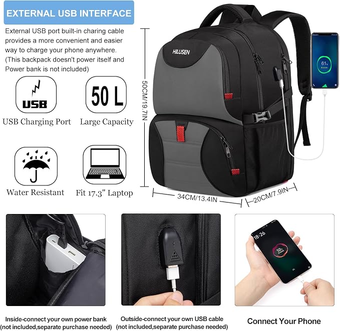 Lunch Bag Backpack, Insulated Cooler Lunch Box Backpack, Extra Large 17inch - Image 6