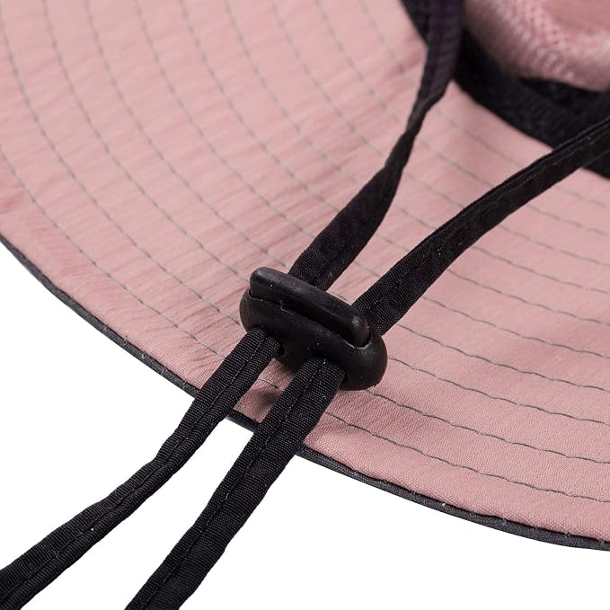 Rosoz Ponytail Sun Bucket Hats for Women UV Protection Foldable Mesh Wide Brim - Image 6