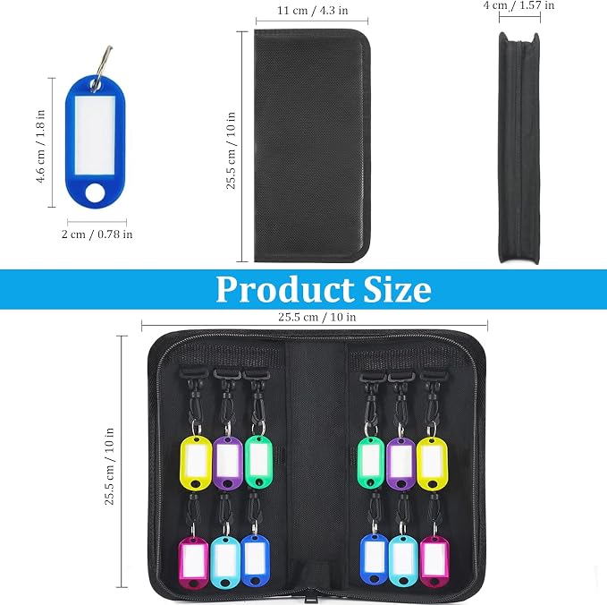 Portable Zippered Key Organizer, Fireproof & Waterproof Key Case - Image 6