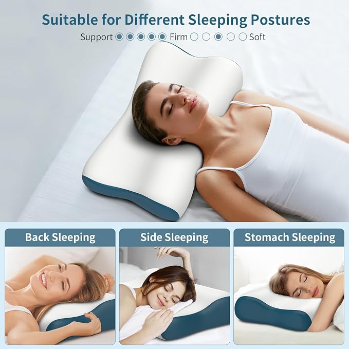 Cervical Neck Pillow for Pain Relief, Contour Memory Foam Pillows for Sleeping - Image 6