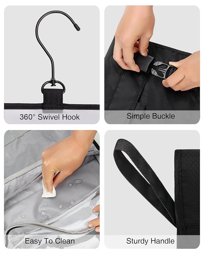 Relavel Travel Toiletry Bag for Men, Hanging Toiletry Bag for Women Makeup - Image 6