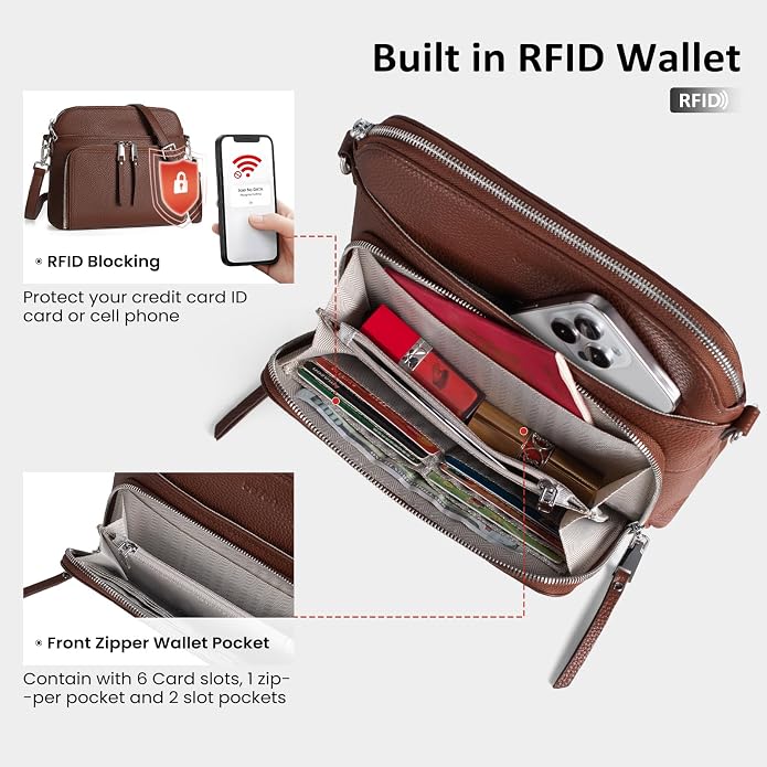 befen Genuine Leather Crossbody Purses - Image 3