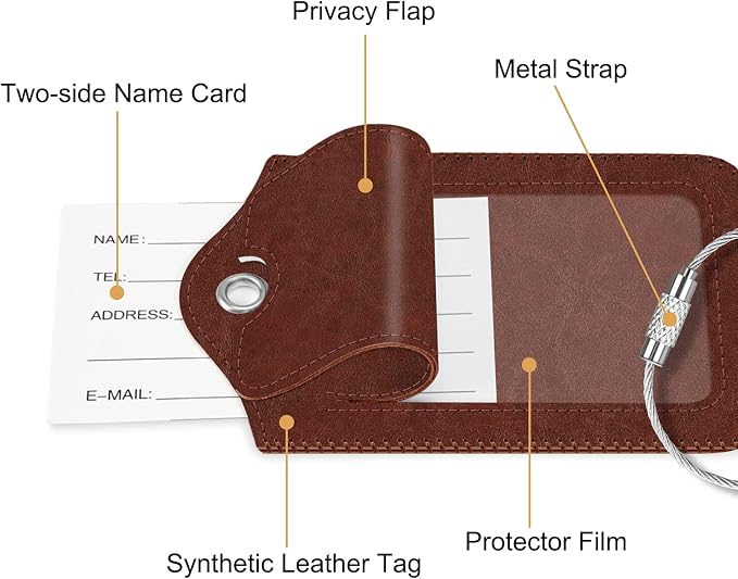Fintie Luggage Tags, Privacy Cover ID Label - Image 4