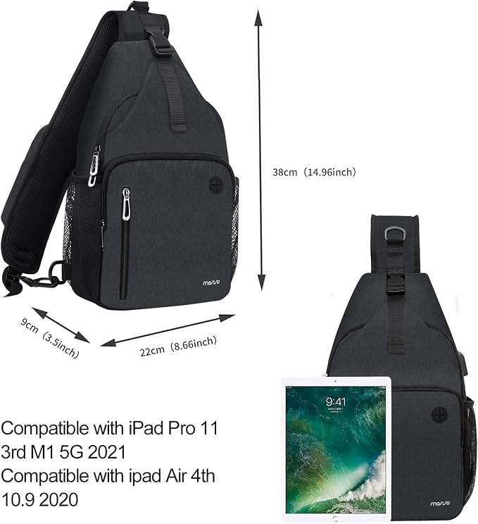 MOSISO Sling Backpack Bag, Crossbody Shoulder Bag Travel Hiking Daypack Chest - Image 5
