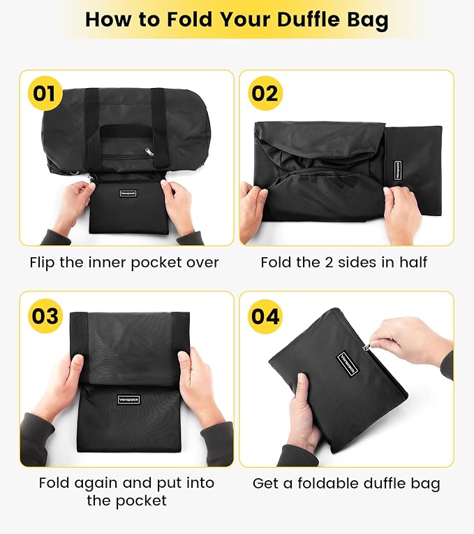Vorspack Duffel Bag 20-24-28 Inches Foldable Gym Bag - Image 6