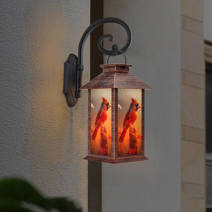 Solar Lanterns Outdoor, Waterproof Cardinal Garden Hanging Lanterns - Image 6