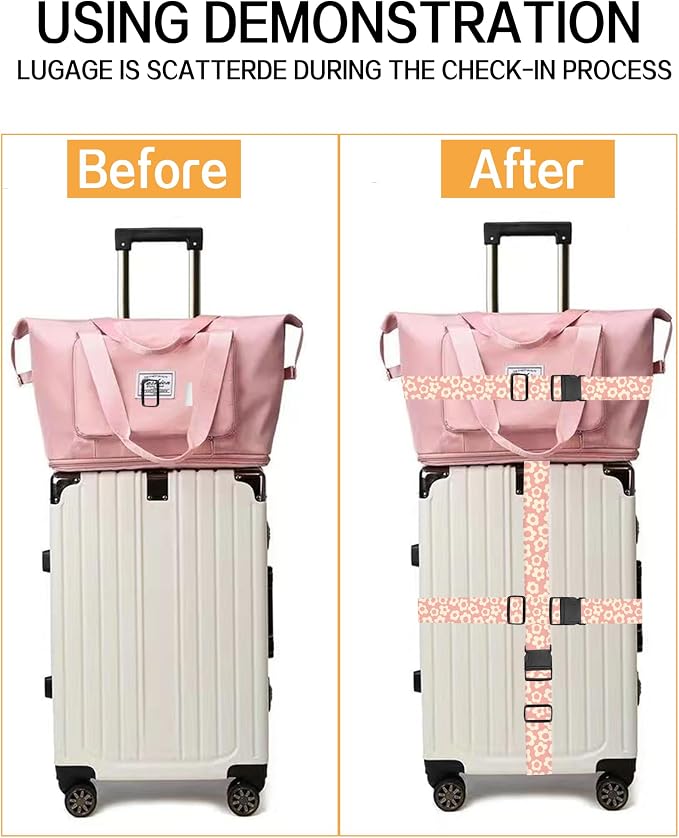 Luggage Straps for Suitcases, Adjustable Travel Belt, Durable Wide Luggage Strap - Image 3