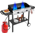 Bestfire 2 Burner Propane Stove Outdoor Camping Gas Stoves 150, 000 BTU Auto by GrillsOutdoorCooking