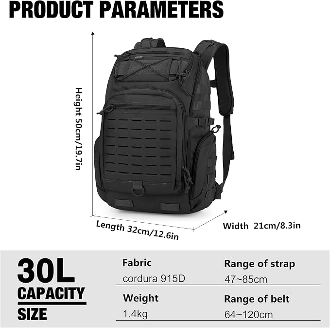 Mardingtop 30L Molle Military Backpack, Tactical Backpack - Image 3