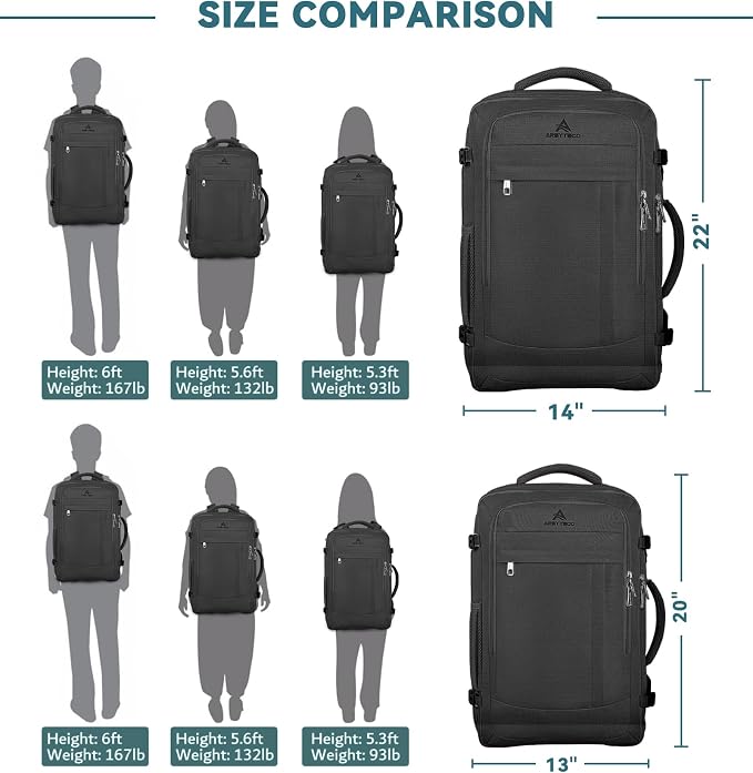 Travel Backpack, 50L Expandable Extra Large Laptop Backpack, Carry On Backpack - Image 8