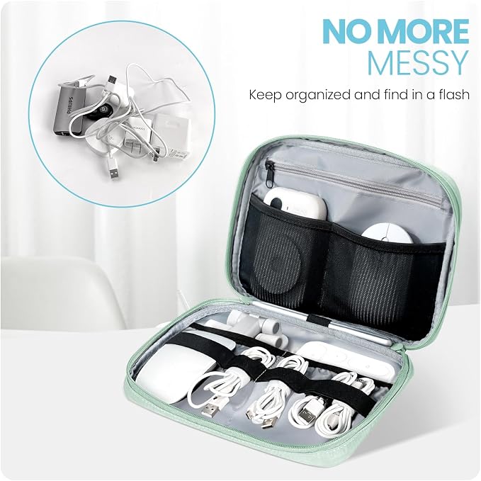 Electronics Organizer Bag, Portable Cable Organizer Case Travel Electronic - Image 2