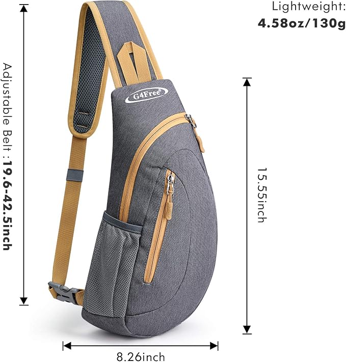G4Free Sling Bag for Men Women, Small Crossbody Backpack Lightweight Chest - Image 7