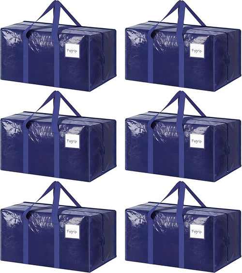 6 Pack Extra Heavy Duty Large Moving Bags by Fygrip