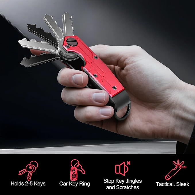 Key Organizer for Men Compact Key Holder Minimalist Key Case Metal Key Chain - Image 3