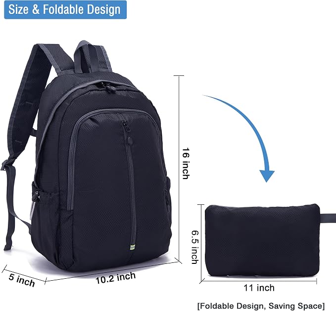 YZAOLL 25L Lightweight Packable Hiking Backpack Waterproof Hiking Daypack - Image 2