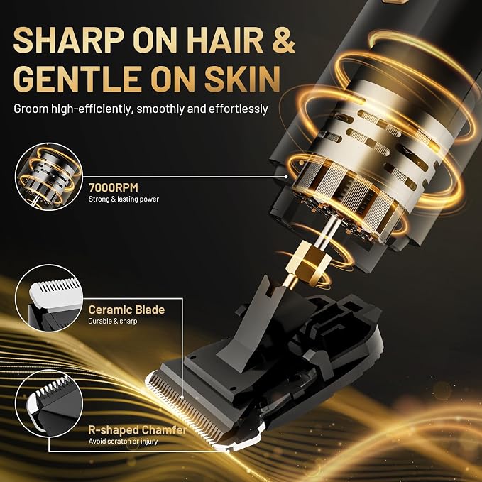 Electric Razor for Men, IPX7 Waterproof Versatile Shaver for Temple, Ear Hairs - Image 7