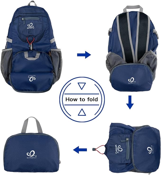 WATERFLY Small Lightweight Packable Backpack: 20l Ultra Light Foldable Travel - Image 6