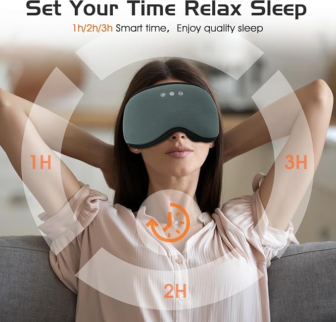 Bluetooth Sleep Mask, 2 in 1 Bamboo Cotton 3D Sleeping Headphones - Image 4