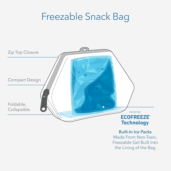 PackIt® Freezable Snack Bag, True Blue, Built - Image 2