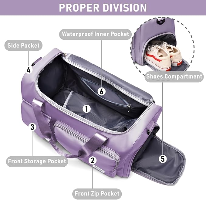 NPBAG Women Travel Duffel, Gym Workout Overnight Bag, Mommy Hospital Bag - Image 4