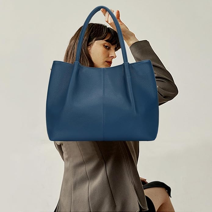 KKXIU Tote Bag for Women Vegan Leather Shoulder Purse Large Capacity Travel Bag - Image 4