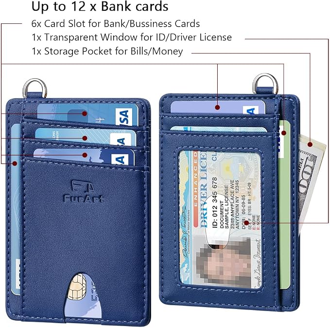 FurArt Slim Minimalist Wallet, Front Pocket Wallets, RFID Blocking, Credit Card - Image 6