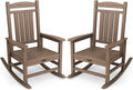 SERWALL Outdoor Rocking Chair Set of 2, HDPE Patio Rocking Chair All-Weather by SERWALL
