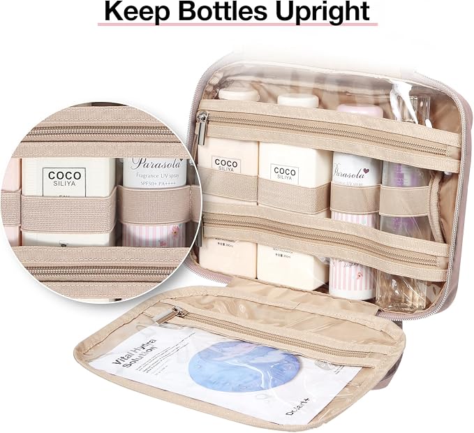 BAGSMART Toiletry Bag Hanging Travel Makeup Organizer - Image 4