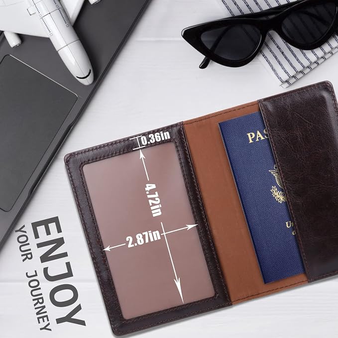 TIGARI Passport Holder for Travel Women Men, PU Leather Passport Wallet Cover - Image 5