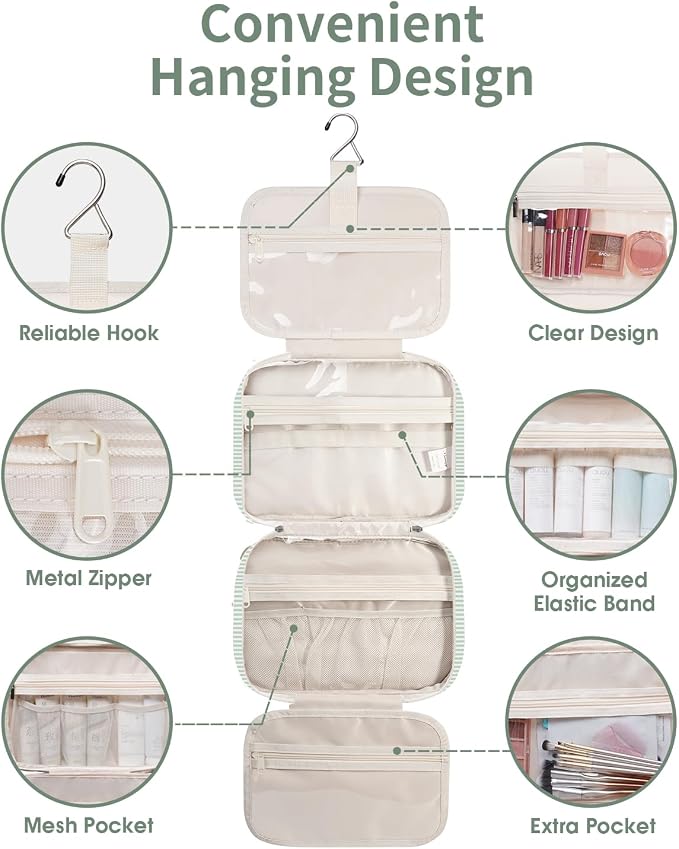 Narwey Striped Travel Toiletry Bag - Image 7