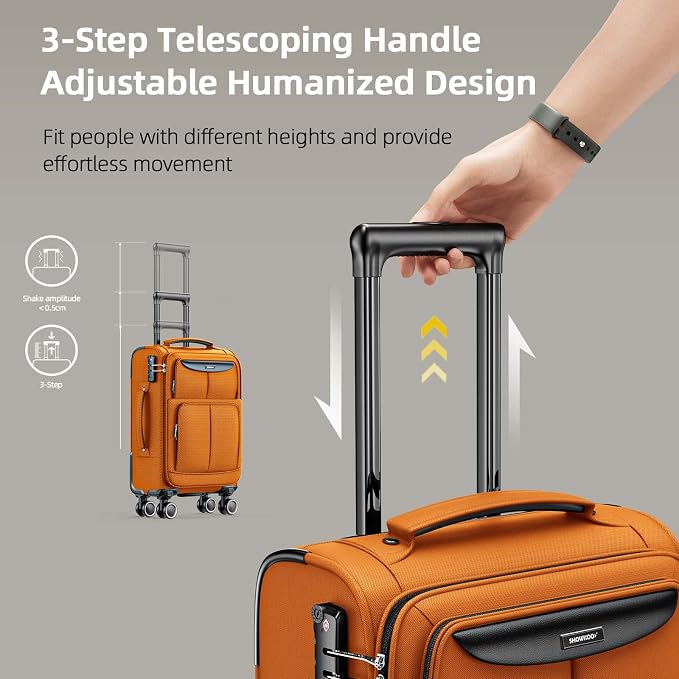 SHOWKOO Luggage Sets 3 Piece Softside Expandable Lightweight Durable Suitcase - Image 4