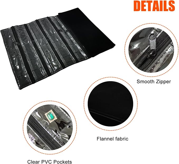 Travel Jewelry Roll Bag Portable Organizer Pouch - Image 8